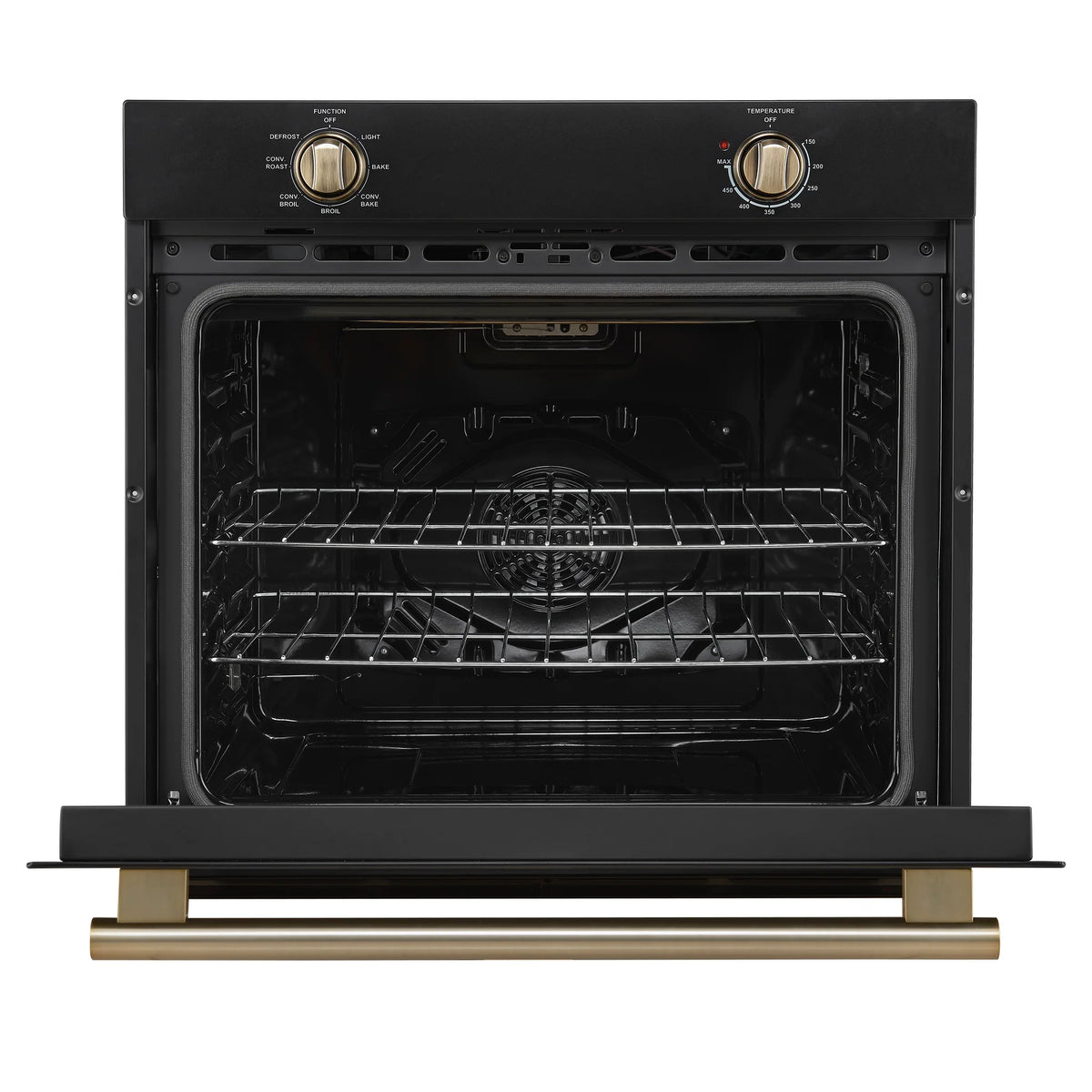 Forno Vomero 30-Inch Wall Oven, Black, 5 cu.ft Capacity, 3550 Watts Convection, Mechanical Controls, Manuel Steam Clean FBOEL1370-30BLK 