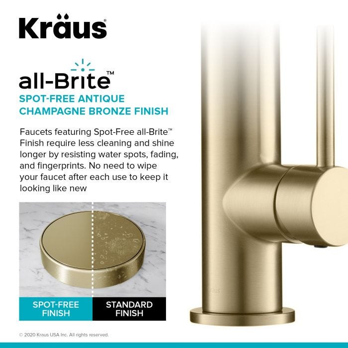 KRAUS Commercial Style Pre-Rinse Kitchen Faucet in Antique Champagne Bronze