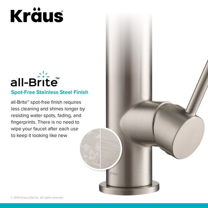 KRAUS Commercial Style Pre-Rinse Kitchen Faucet in Stainless Steel