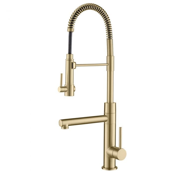 KRAUS Commercial Style Pre-Rinse Kitchen Faucet in Antique Champagne Bronze