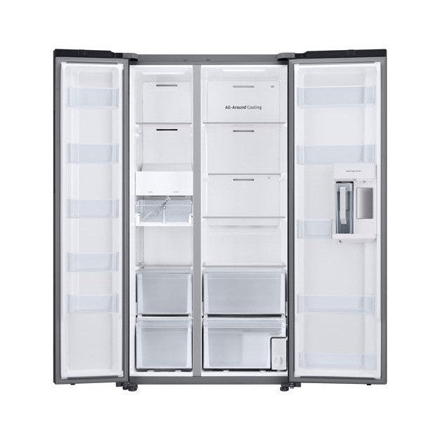SAMSUNG RS23CB760012AA Bespoke 36&quot; 22.6 Cu. Ft. Side-By-Side Refrigerator in White Glass