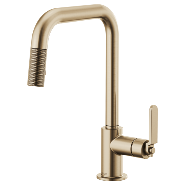 BRIZO LITZE Pull-Down Faucet with Square Spout and Industrial Handle