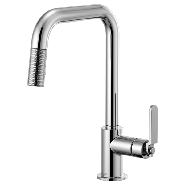 BRIZO LITZE Pull-Down Faucet with Square Spout and Industrial Handle