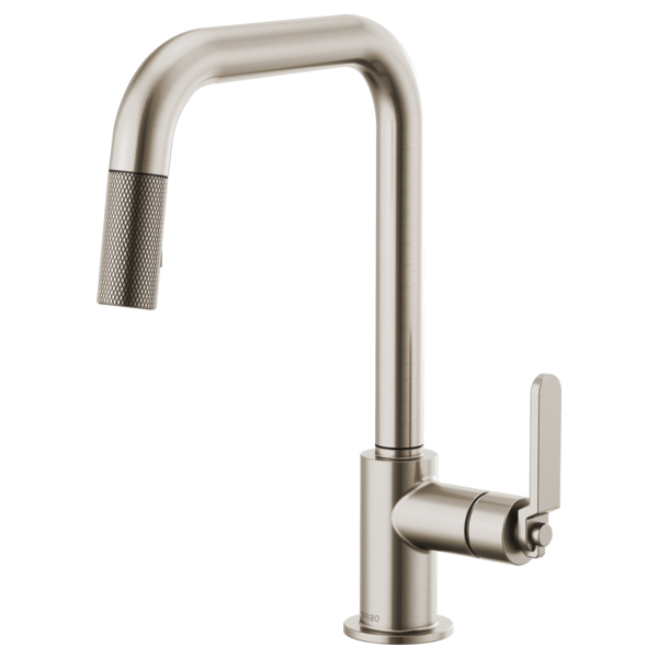 BRIZO LITZE Pull-Down Faucet with Square Spout and Industrial Handle
