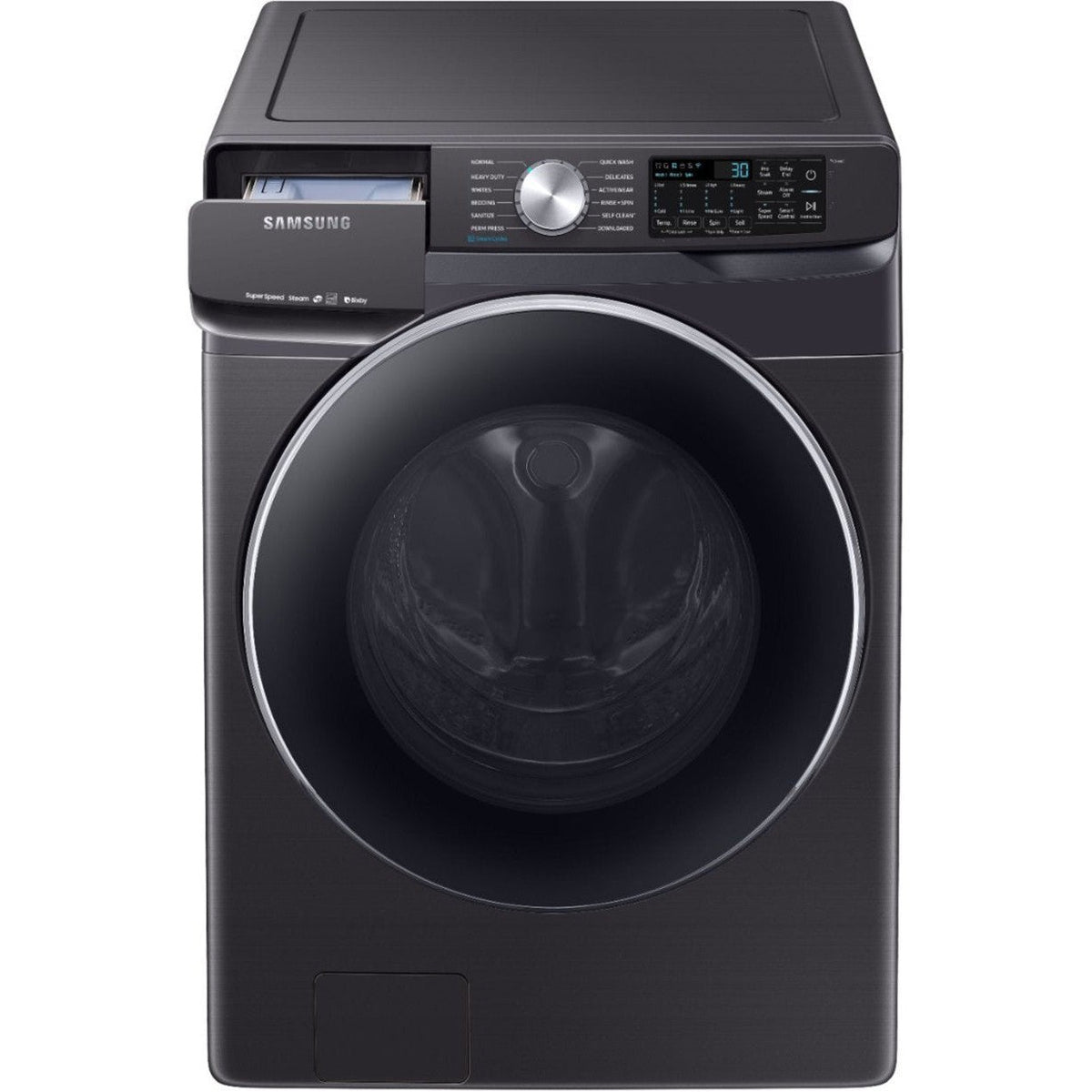 SAMSUNG WF45R6300AU/US 4.5 cu. ft. Smart Front Load Washer-Black Stainless Steel