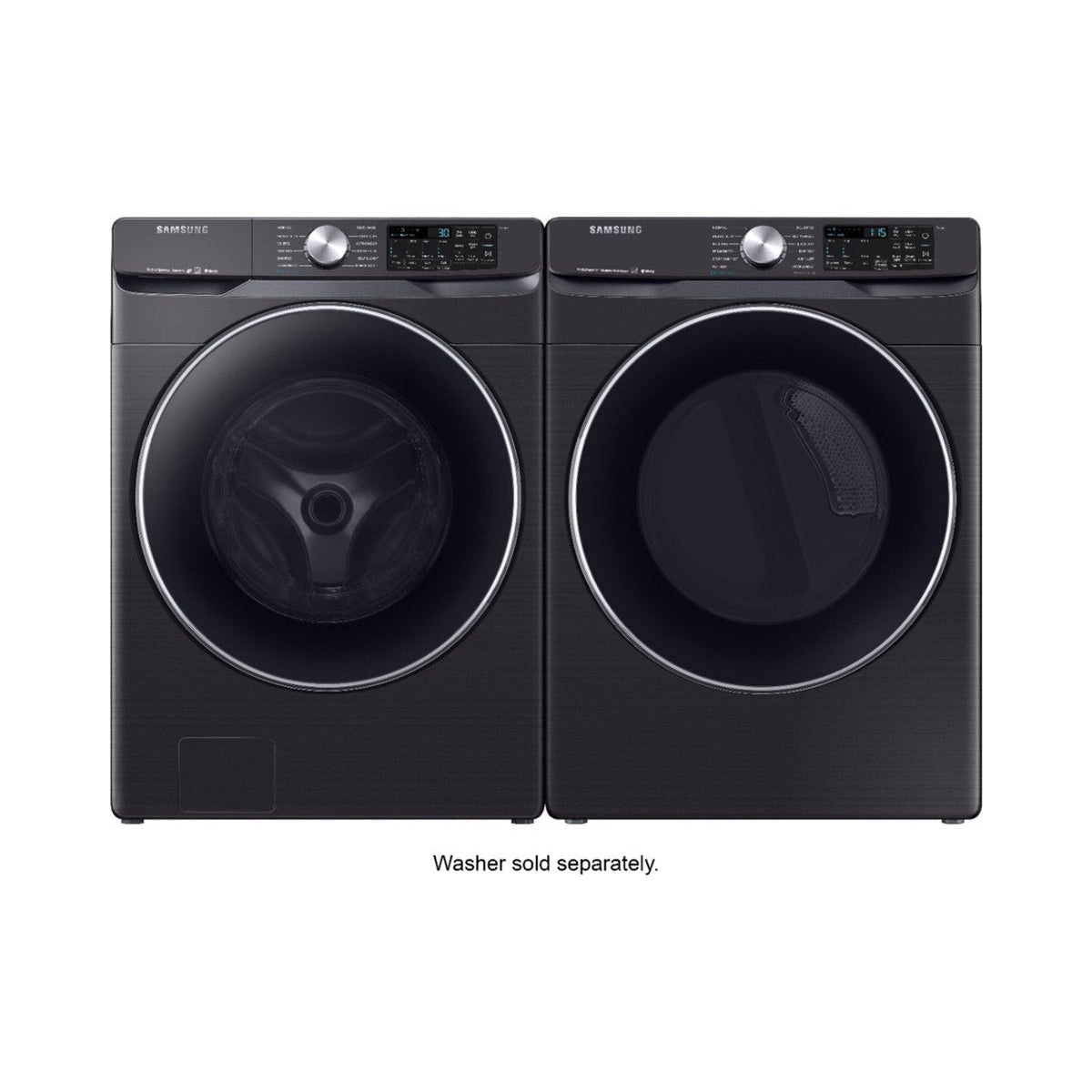 SAMSUNG DVG45R6300V/A3 7.5 cu. ft. Smart Gas Dryer with Steam Sanitize+ in Black Stainless Steel