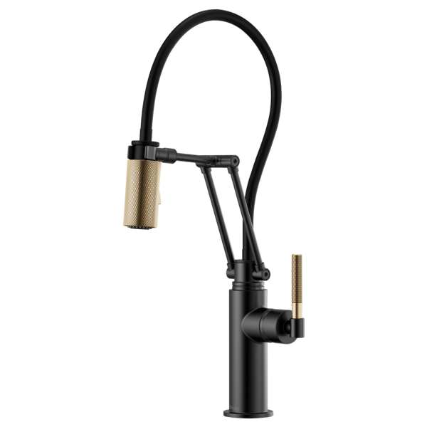 BRIZO LITZE SmartTouch® Articulating Kitchen Faucet with Knurled Handle