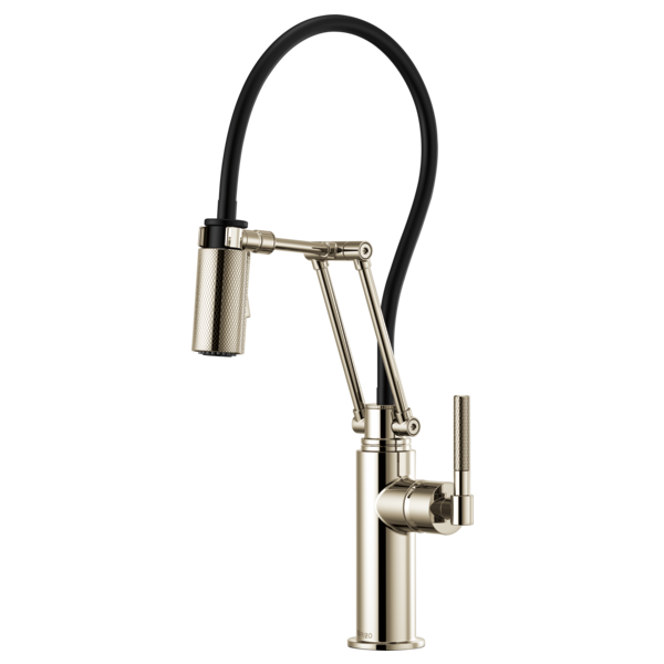 BRIZO LITZE SmartTouch® Articulating Kitchen Faucet with Knurled Handle