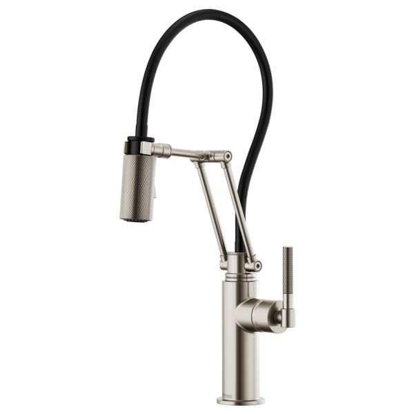 BRIZO LITZE SmartTouch® Articulating Kitchen Faucet with Knurled Handle