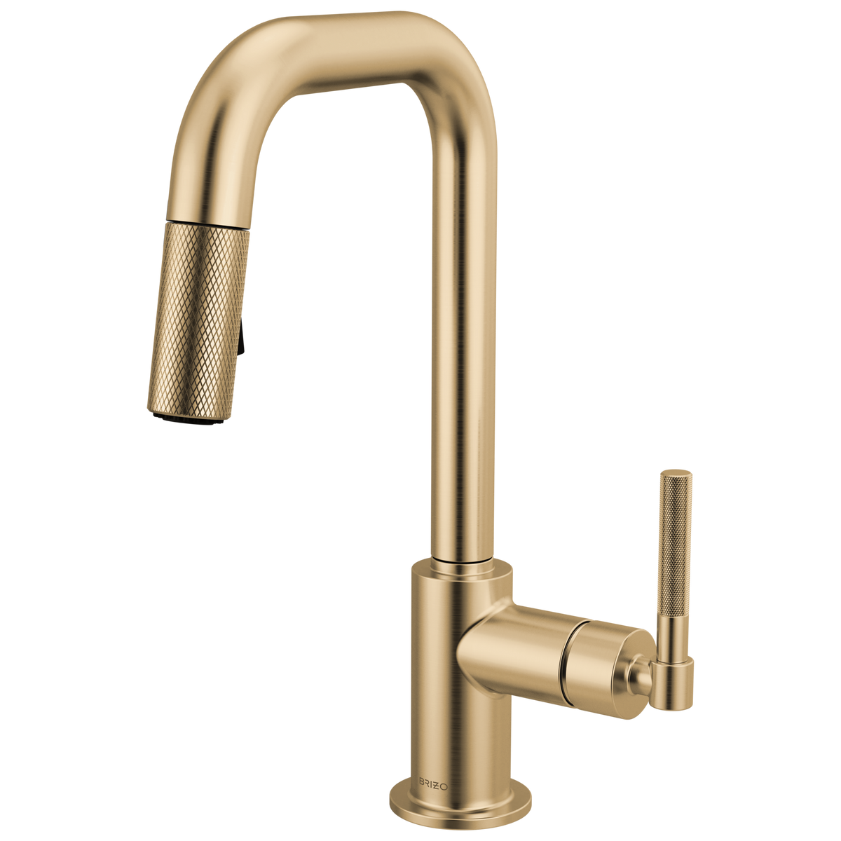 BRIZO Litze® Pull-Down Prep Faucet with Square Spout - Knurled Handle