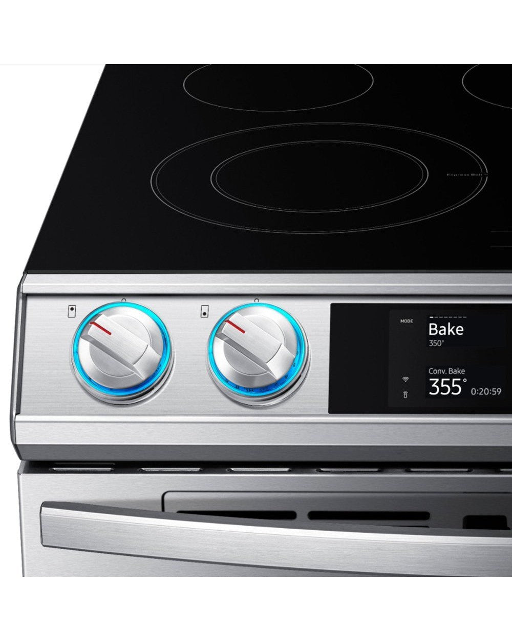 SAMSUNG NE63T8751SS/AA 6.3 cu ft. Smart Slide-in Electric Range with Smart Dial, Air Fry, &amp; Flex Duo™ in Stainless Steel