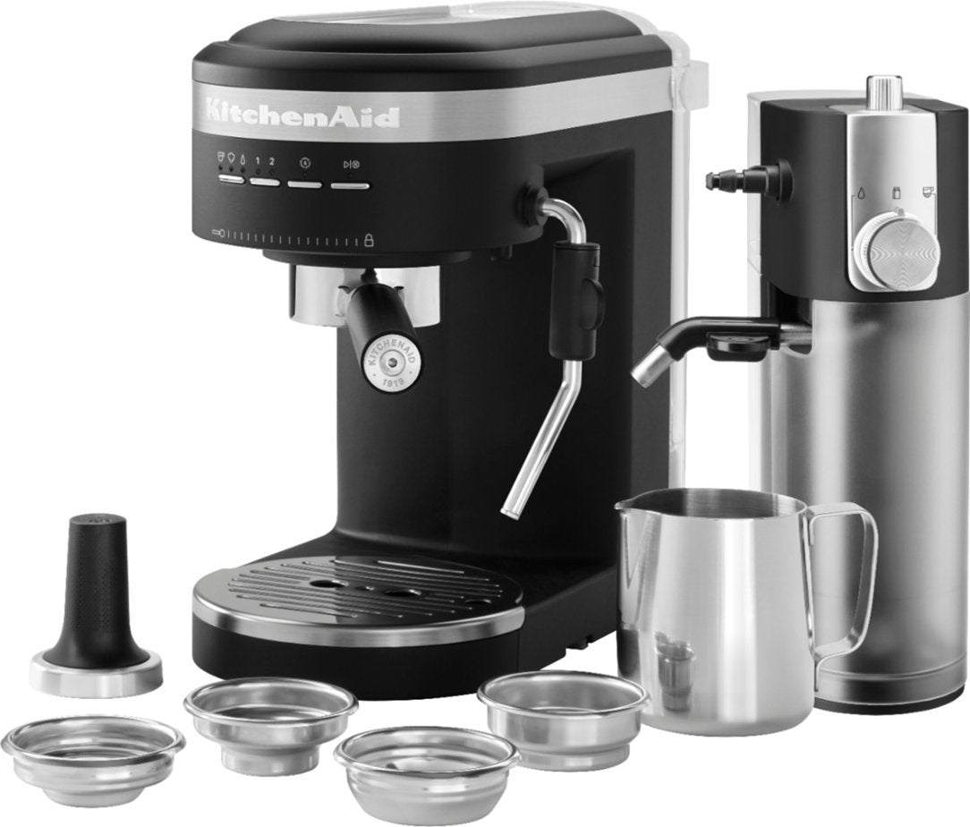 KITCHENAID KES6404BM Semi-Automatic Espresso Machine and Automatic Milk Frother