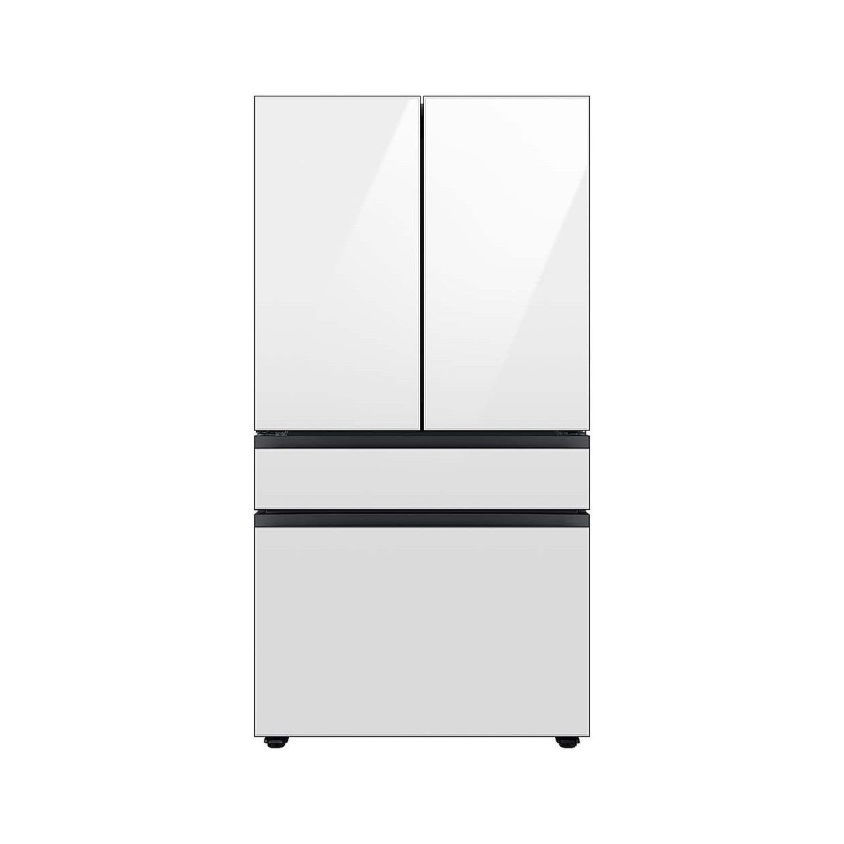 Samsung BESPOKE 4-Door French Door Refrigerator (23 Cu. ft.) with Beverage Center in White Glass