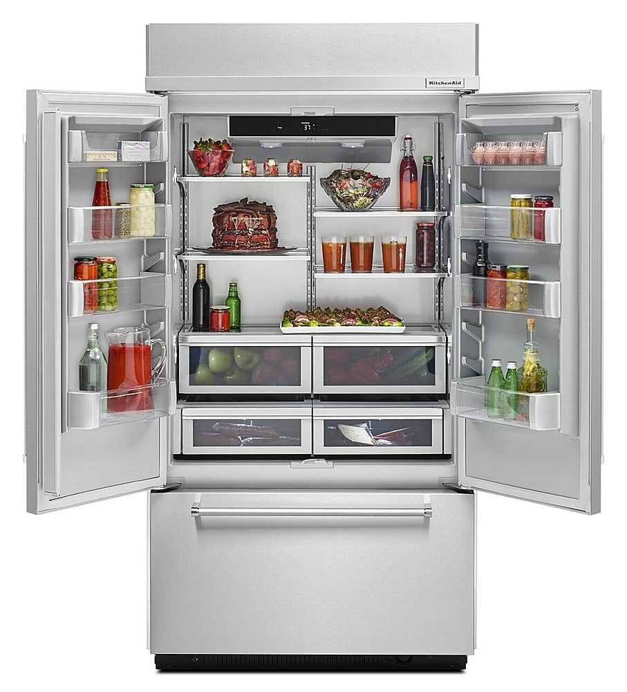 KITCHENAID KBFN502EPA  42&quot; Width Built-In Panel Ready French Door Refrigerator