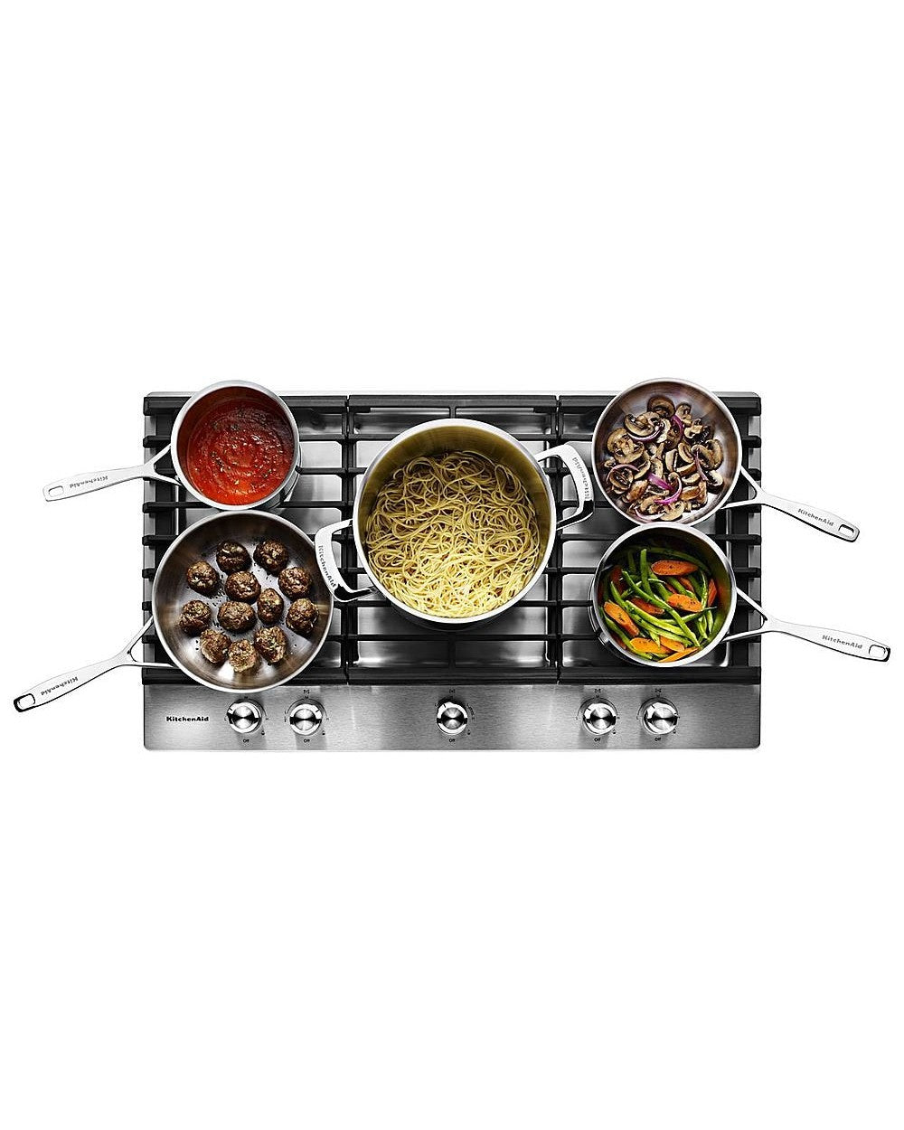 KITCHENAID KCGS550ESS 30&quot; 5-Burner Gas Cooktop