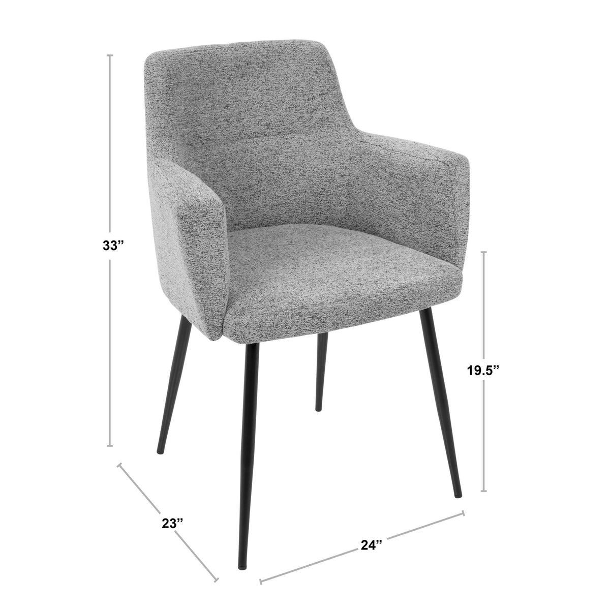 LUMISOURCE ANDREW CHAIR - SET OF 2