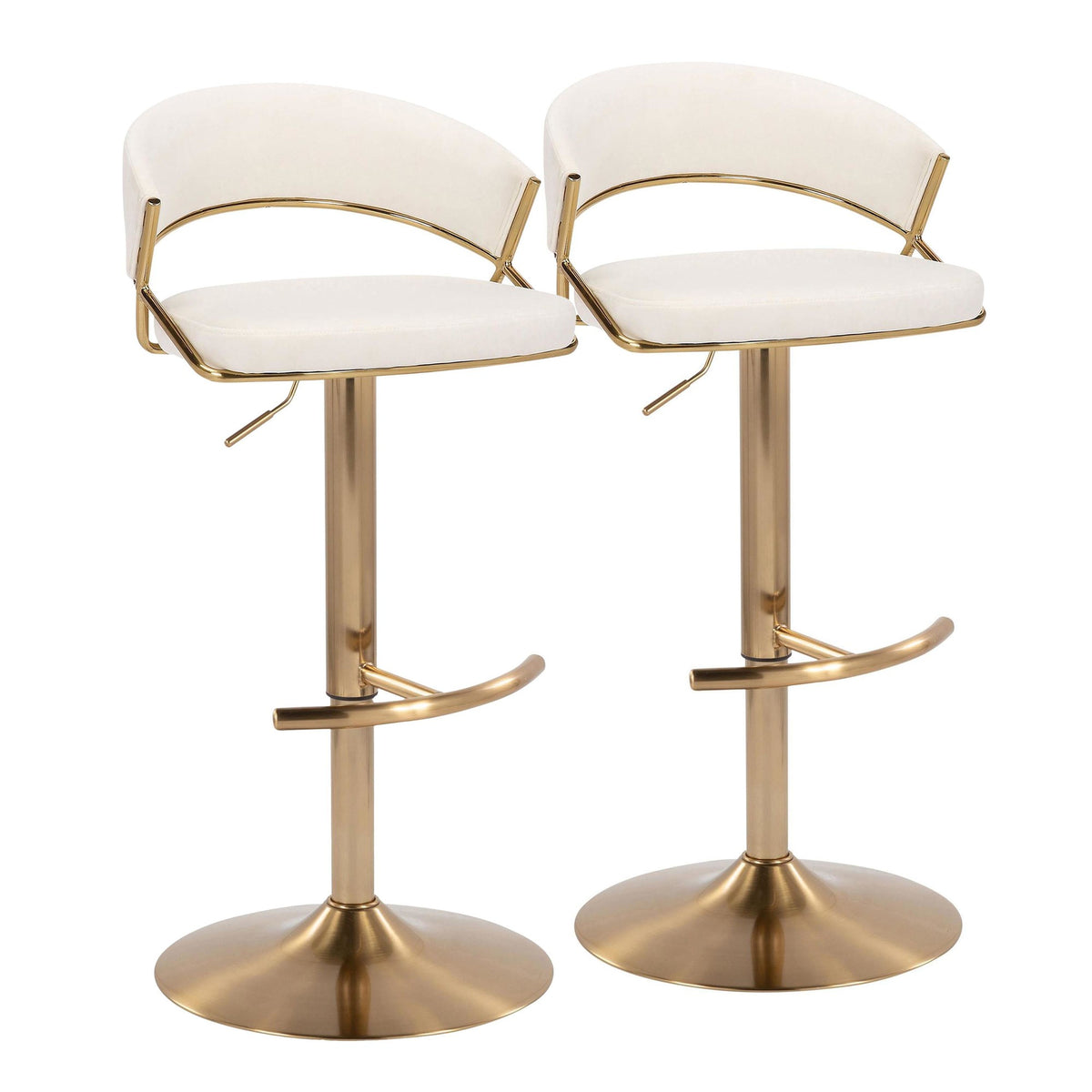 LUMISOURCE JIE ADJUSTABLE BARSTOOL - SET OF 2