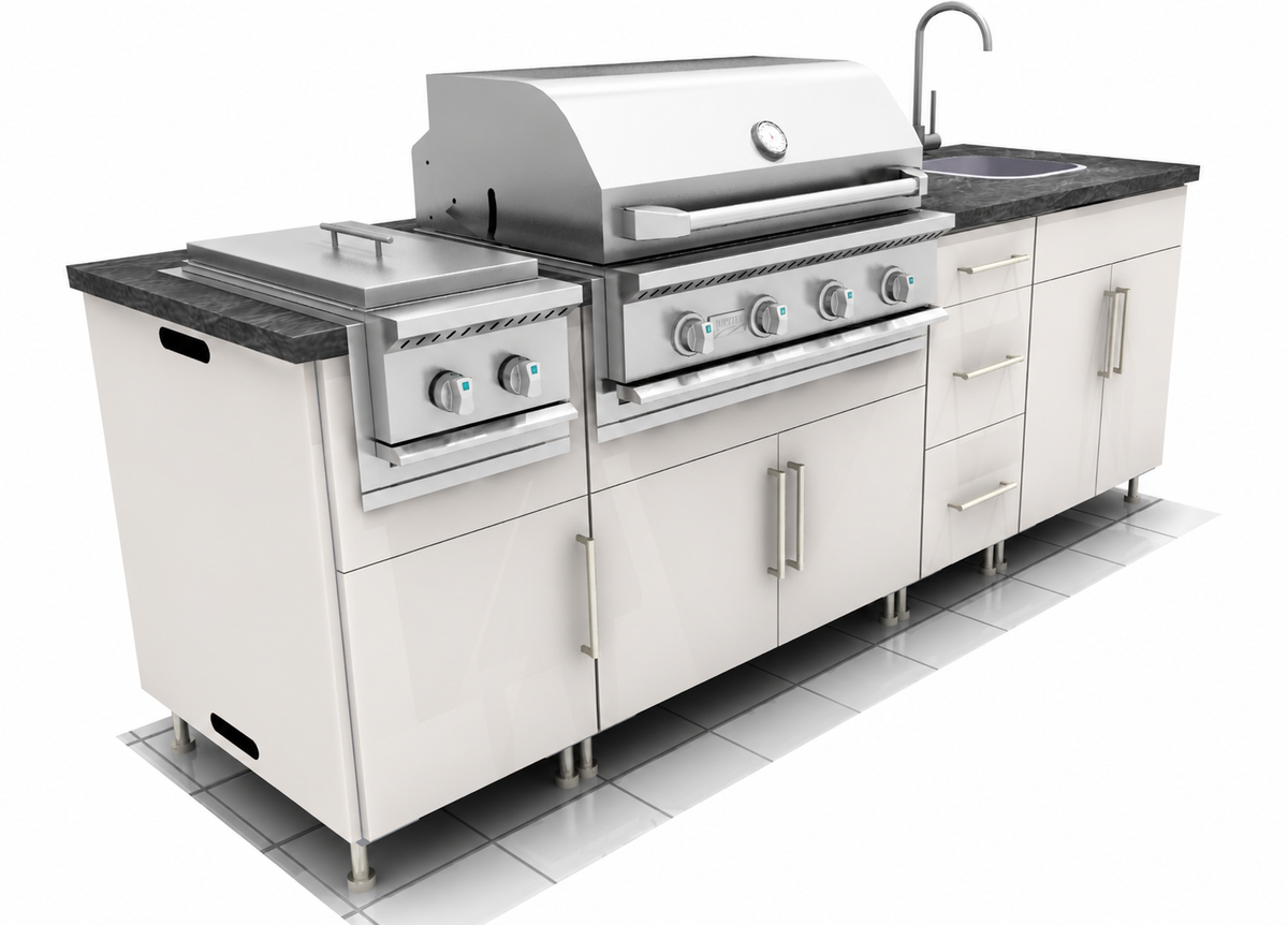 Premium Outdoor Kitchen Set – 8' WeatherStrong + Jupiter