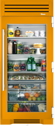 TRUE 36&quot; REFRIGERATOR WITH BOTTOM FREEZER STAINLESS GLASS