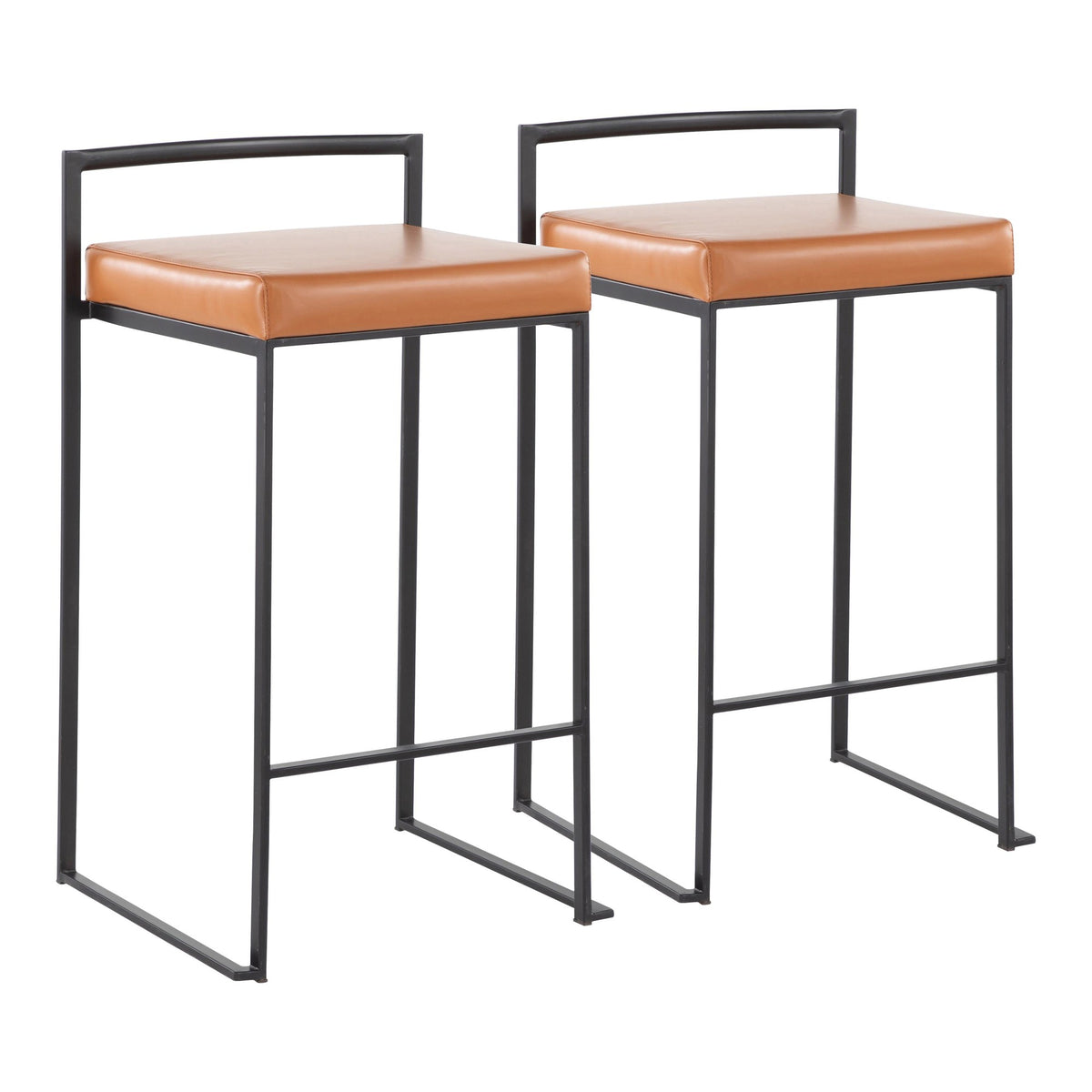 LUMISOURCE FUJI STACKER 26&quot; FIXED-HEIGHT COUNTER STOOL - SET OF 2