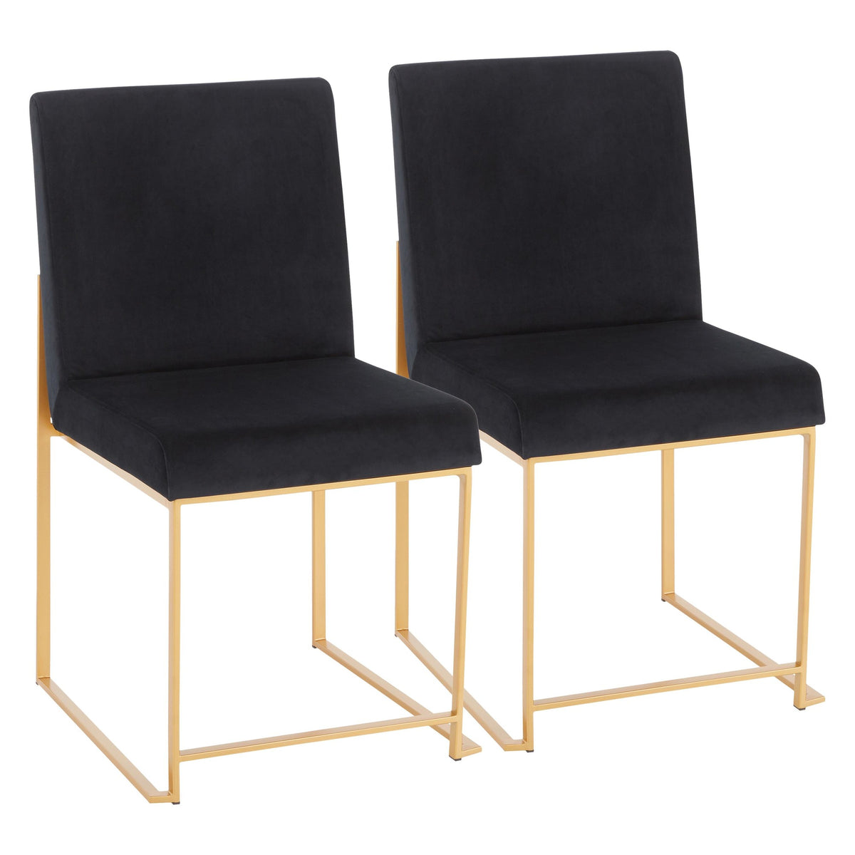 LUMISOURCE HIGH BACK FUJI DINING CHAIR - SET OF 2