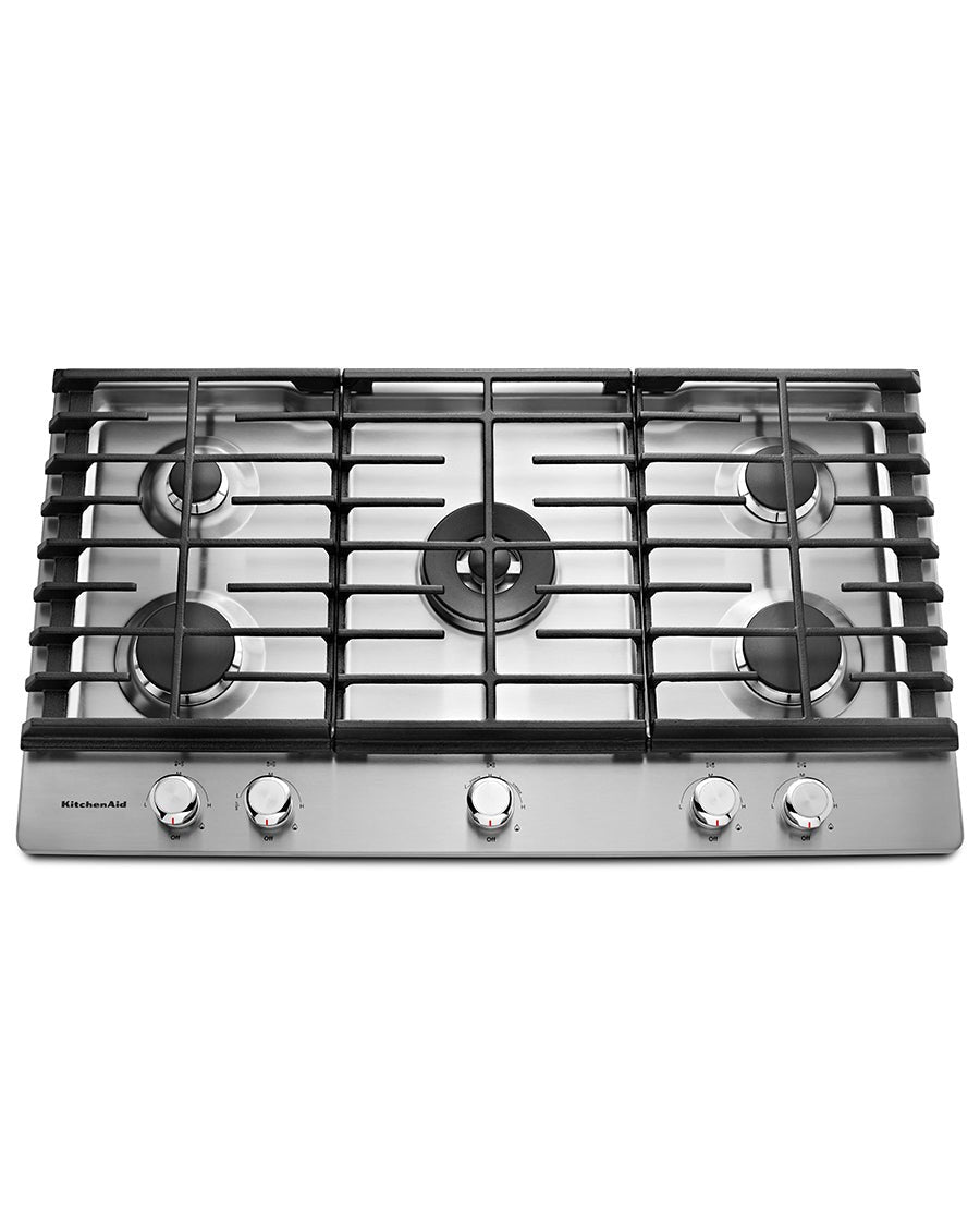 KITCHENAID KCGS556ESS 36&quot; 5-Burner Gas Cooktop