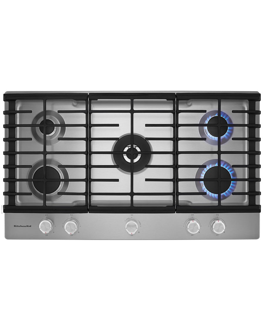 KITCHENAID KCGS556ESS 36&quot; 5-Burner Gas Cooktop