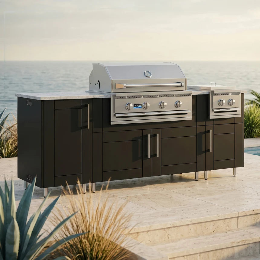 Premium Outdoor Kitchen Set – 86" Sandbar with Side Burner