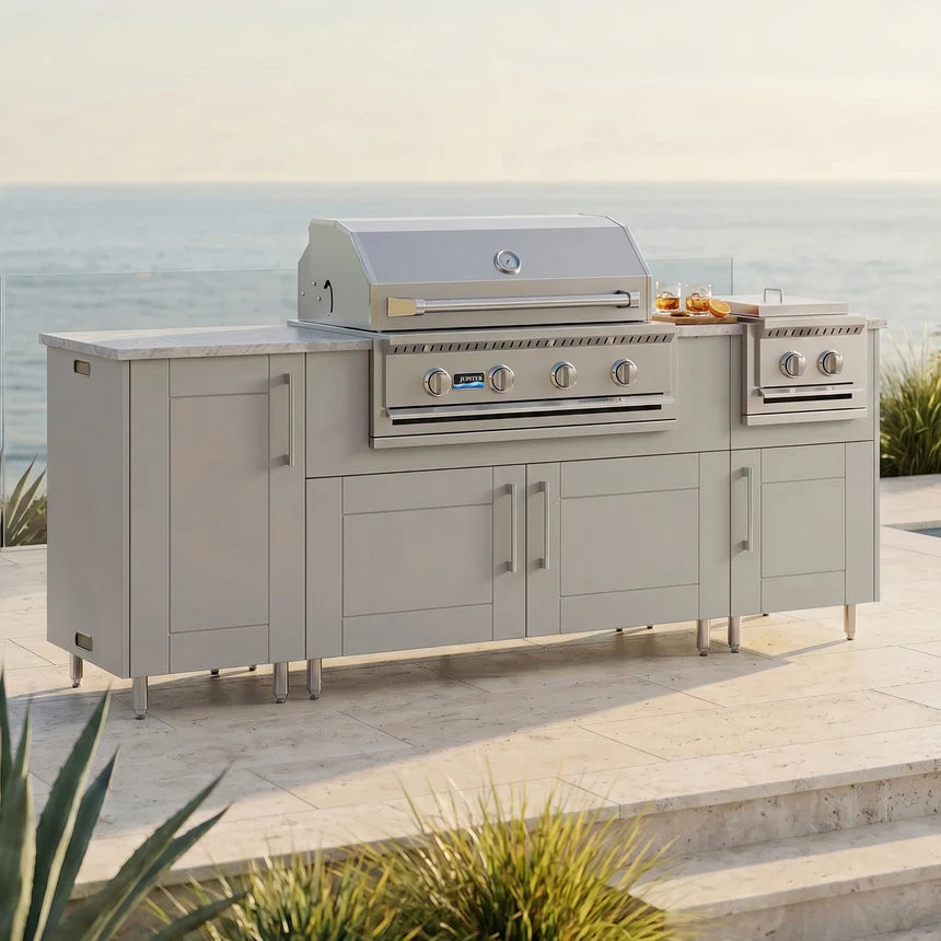 Premium Outdoor Kitchen Set – 86" Sandbar with Side Burner
