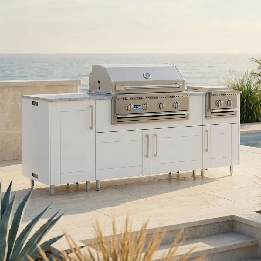 Premium Outdoor Kitchen Set – 86" Sandbar with Side Burner