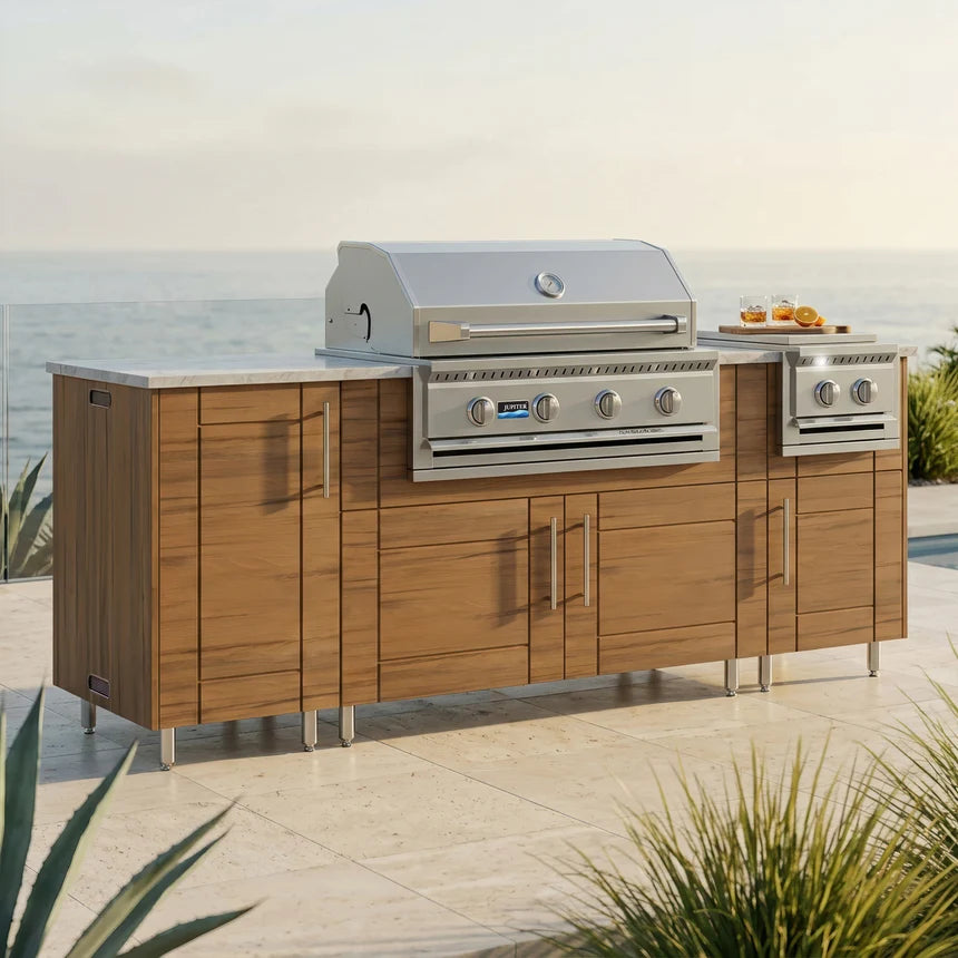 Premium Outdoor Kitchen Set – 86" Sandbar with Side Burner