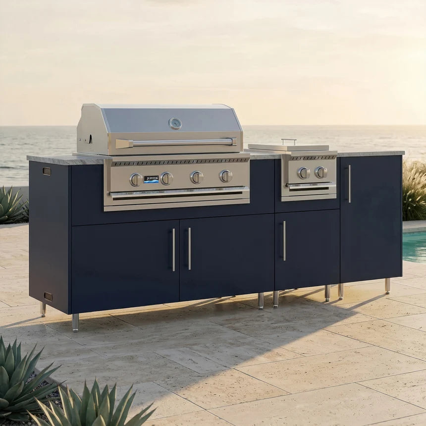 Premium Outdoor Kitchen Set – 86" Sandbar with Side Burner