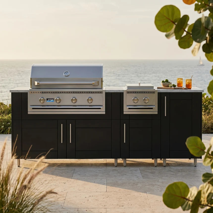 Premium Outdoor Kitchen Set – 86" Sandbar with Side Burner