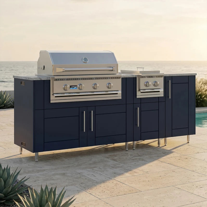 Premium Outdoor Kitchen Set – 86" Sandbar with Side Burner