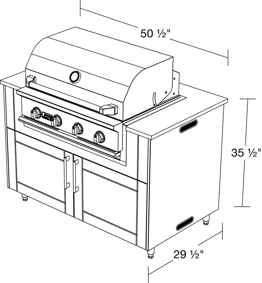 Premium Outdoor Kitchen Set – 50" Surf