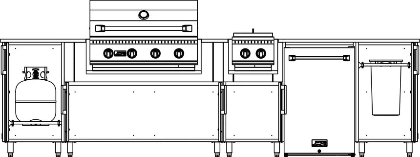 Premium Outdoor Kitchen Set – 126" Breakwater