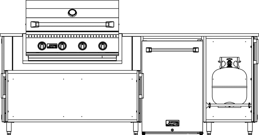 Premium Outdoor Kitchen Set – 90" Bayside