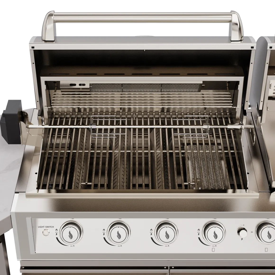 BROIL CHEF Yosemite 7 Burner S/S Griddle & Argentina BBQ Modular Suite