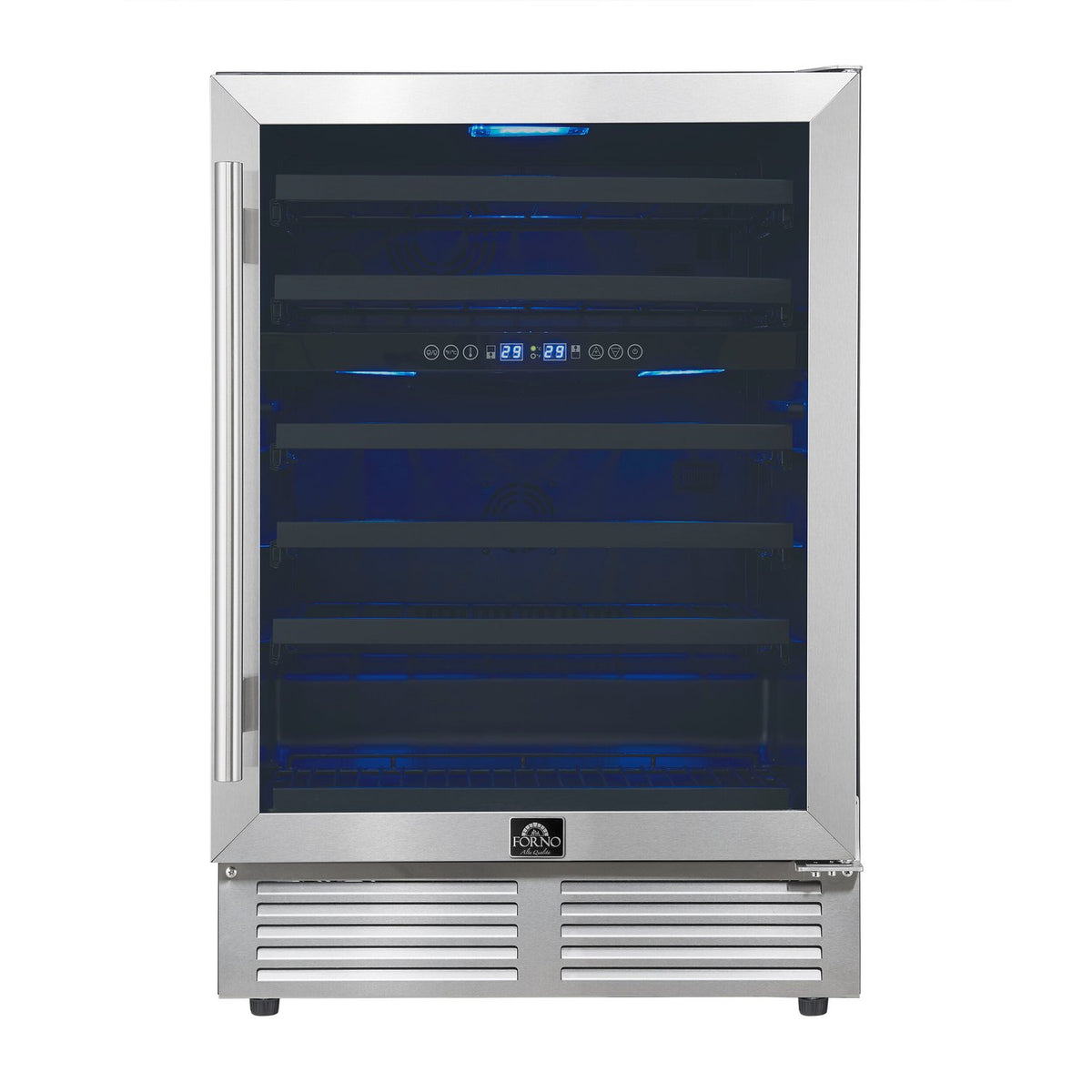 FORNO FWCDR6634-24S Bacchino 24 Inch Wine Cooler, Stainless Steel
