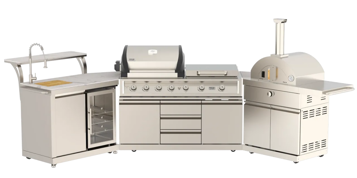 BROIL CHEF Paramount 8 Burner Classic S/S Pizza Oven Modular Suite
