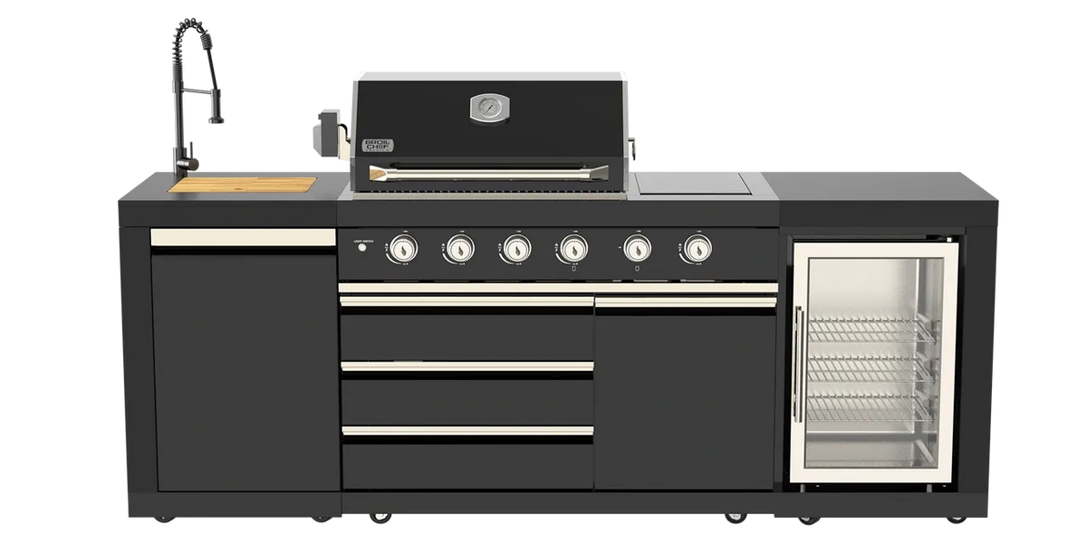 BROIL CHEF Yosemite 6 Burner Black S/S Suite
