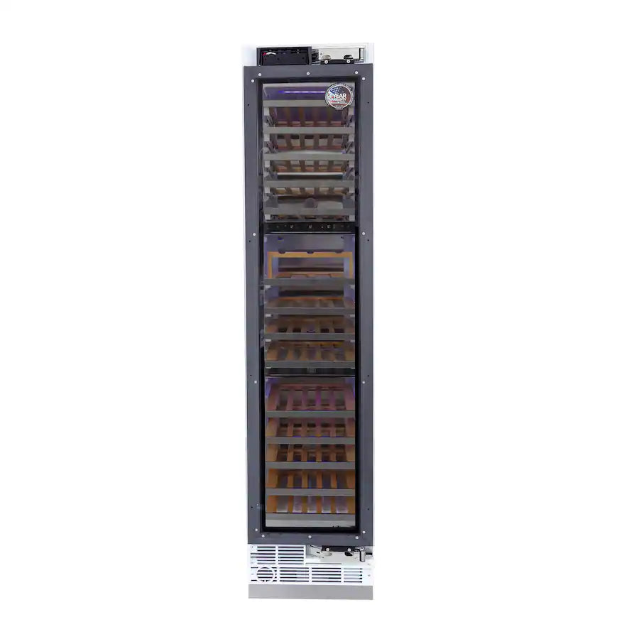 KUCHT K180W 18-in Built-in Panel Ready Three Zones Wine Cooler - Custom Panel Ready
