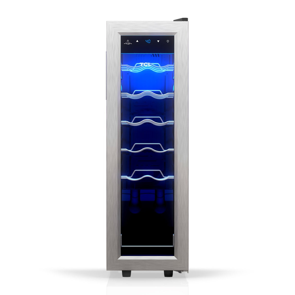 TCL TRW12F6AS 12 Bottle Single Temperature Zone Wine Cooler - Stainless