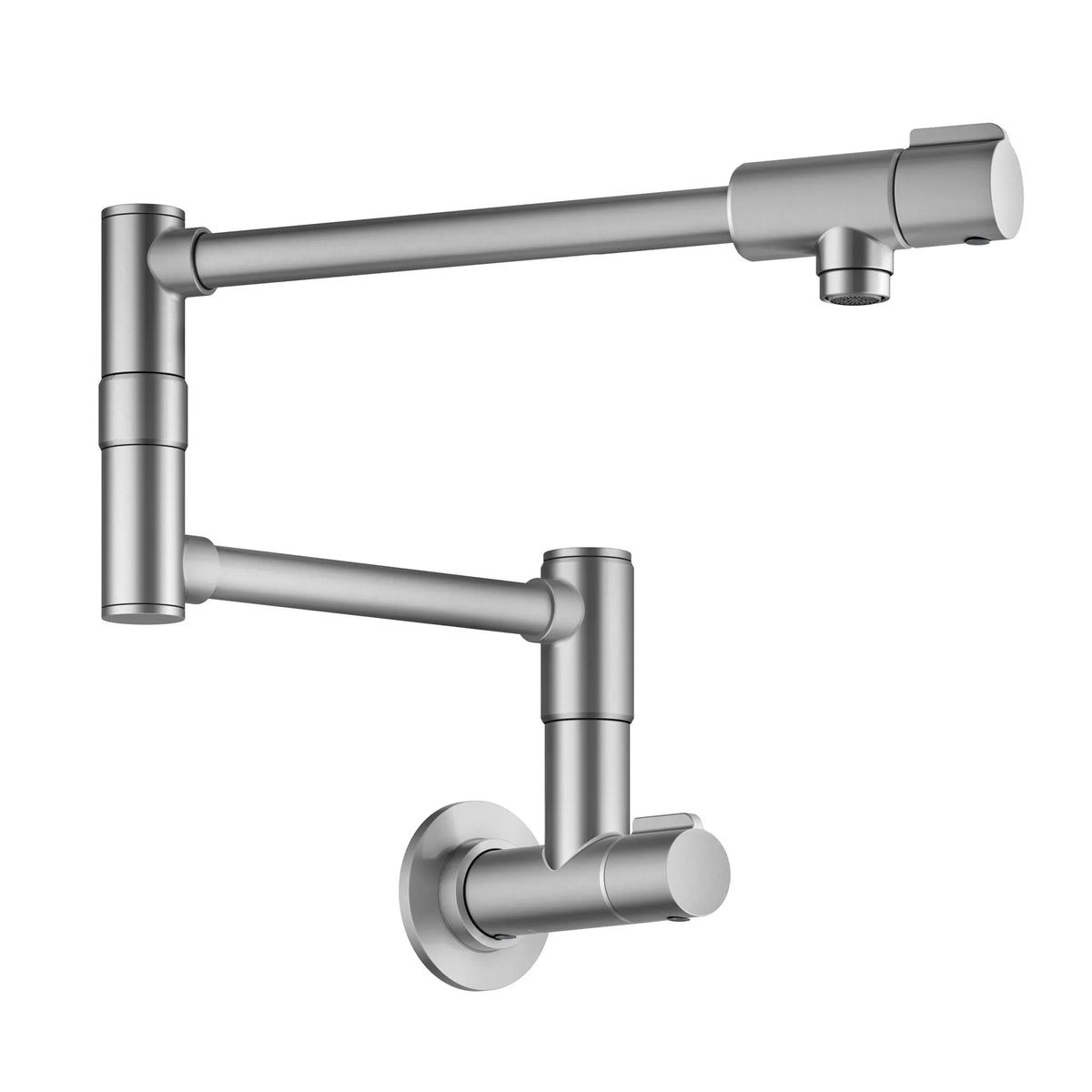 KRAUS KPF-5003SFS Bolden 2 Handle Wall Mount Pot Filler in Spot-Free Stainless Steel