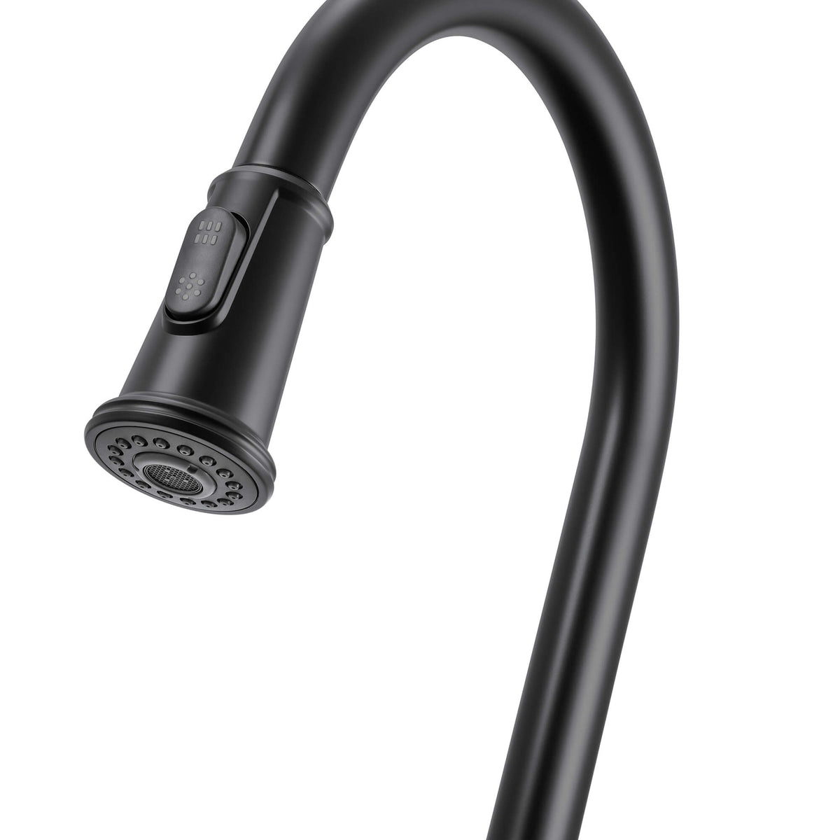 RUVATI RVF1239MB Idris Pull Down Kitchen Faucet Transitional Modern with Sprayer in Matte Black