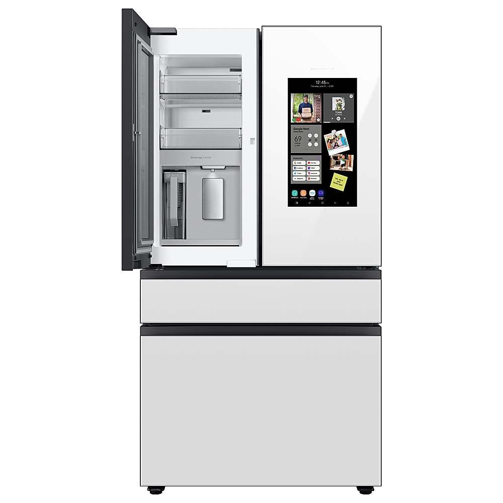 SAMSUNG RF23BB890012AA Bespoke Counter Depth 4-Door French Door Refrigerator (23 cu. ft.) with Family Hub™ in White Glass