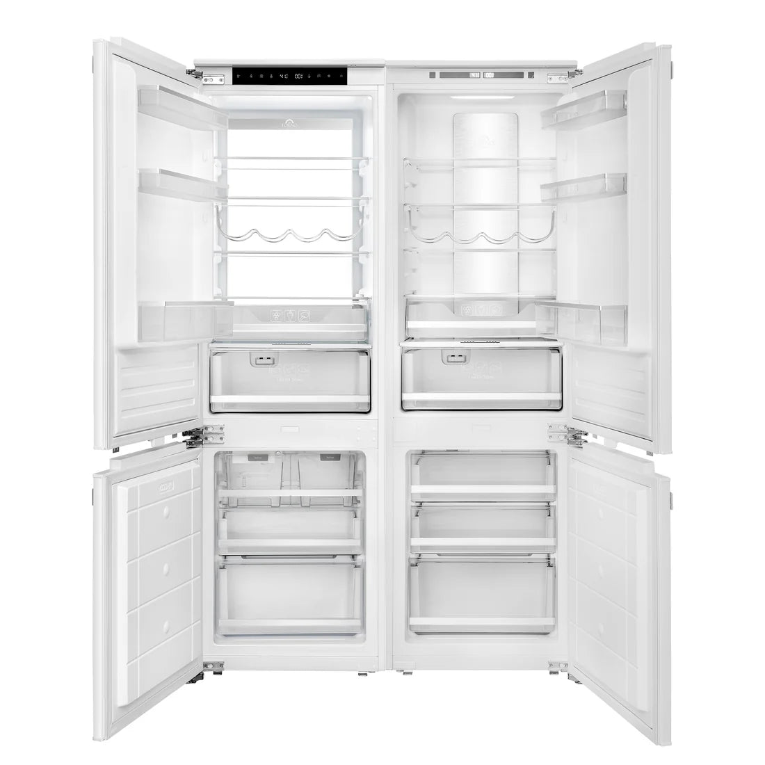 FORNO FFRBI1794-42 Rivestito 42 Inch Panel Ready Double Bottom Freezer