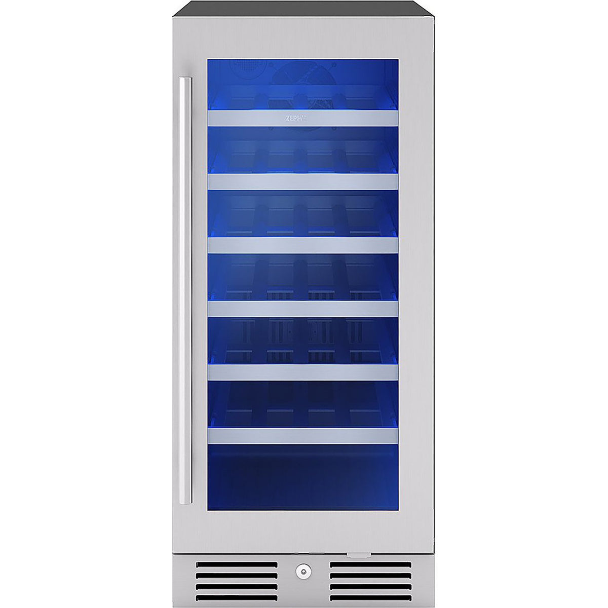 ZEPHYR PRW15C01CG Wine Cooler 15", Reversible, Single Zone
