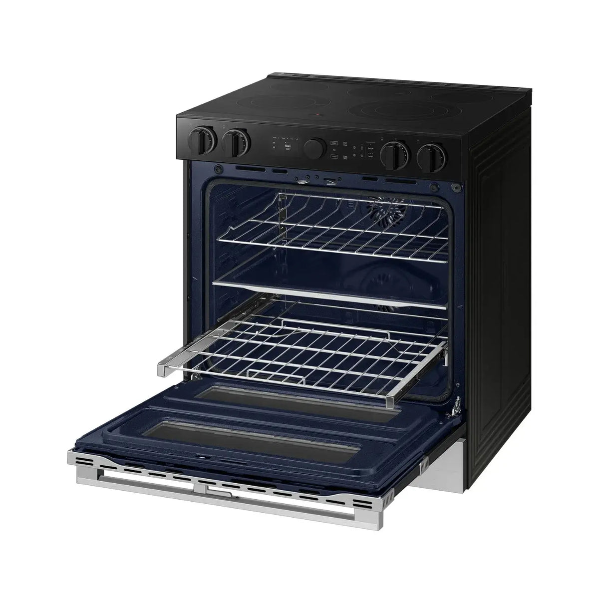 SAMSUNG NSE6DG8550SRAA Bespoke Slide-In Electric Range with Flex Duo™  in Stainless Steel