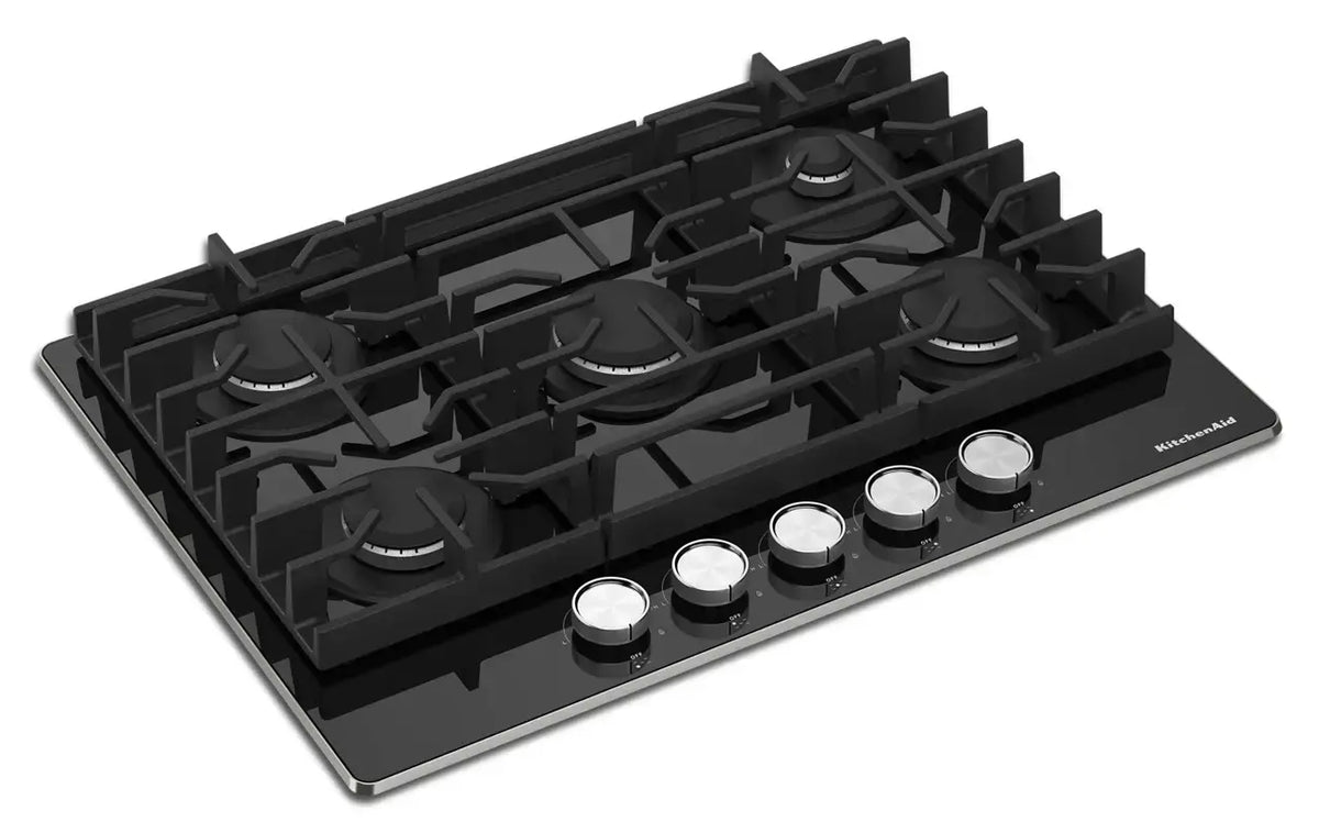 KITCHENAID KCGG530PBL 30&quot; Gas-on-Glass Cooktop